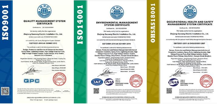 ISO certificates and management system improvement